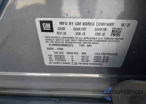 2021 Buick Encore Gx Fwd Preferred z USA, uszkodzony, nr VIN KL4MMBS29MB055079